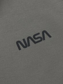 ROMWE MEN Prep 男士字母圖案短袖polo恤 - 灰色 - 查看 7