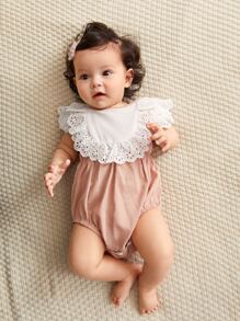 Bebé Body con bordado con ojal ribete con fruncido - Multicolor - Ver 1