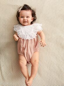 Bebé Body con bordado con ojal ribete con fruncido - Multicolor - Ver 5