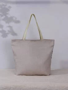 Owl Graphic Shoulder Tote Bag - Multicolor - View 4