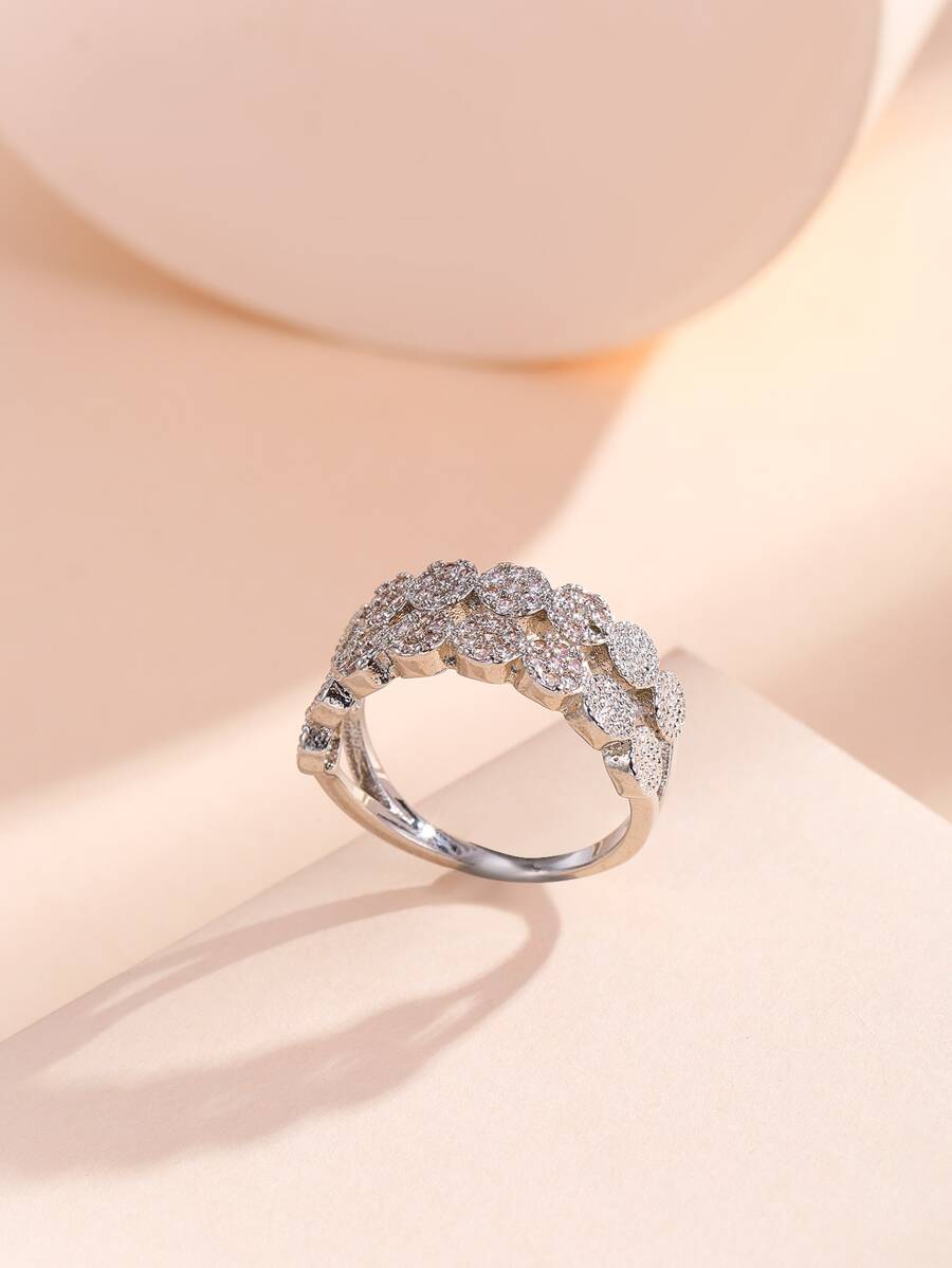 Nhẫn Khối Zirconia  Trang trí - Bạc - Xem 1