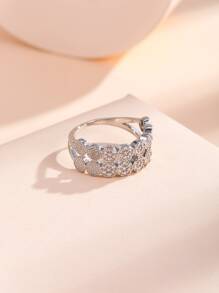 Nhẫn Khối Zirconia  Trang trí - Bạc - Xem 4