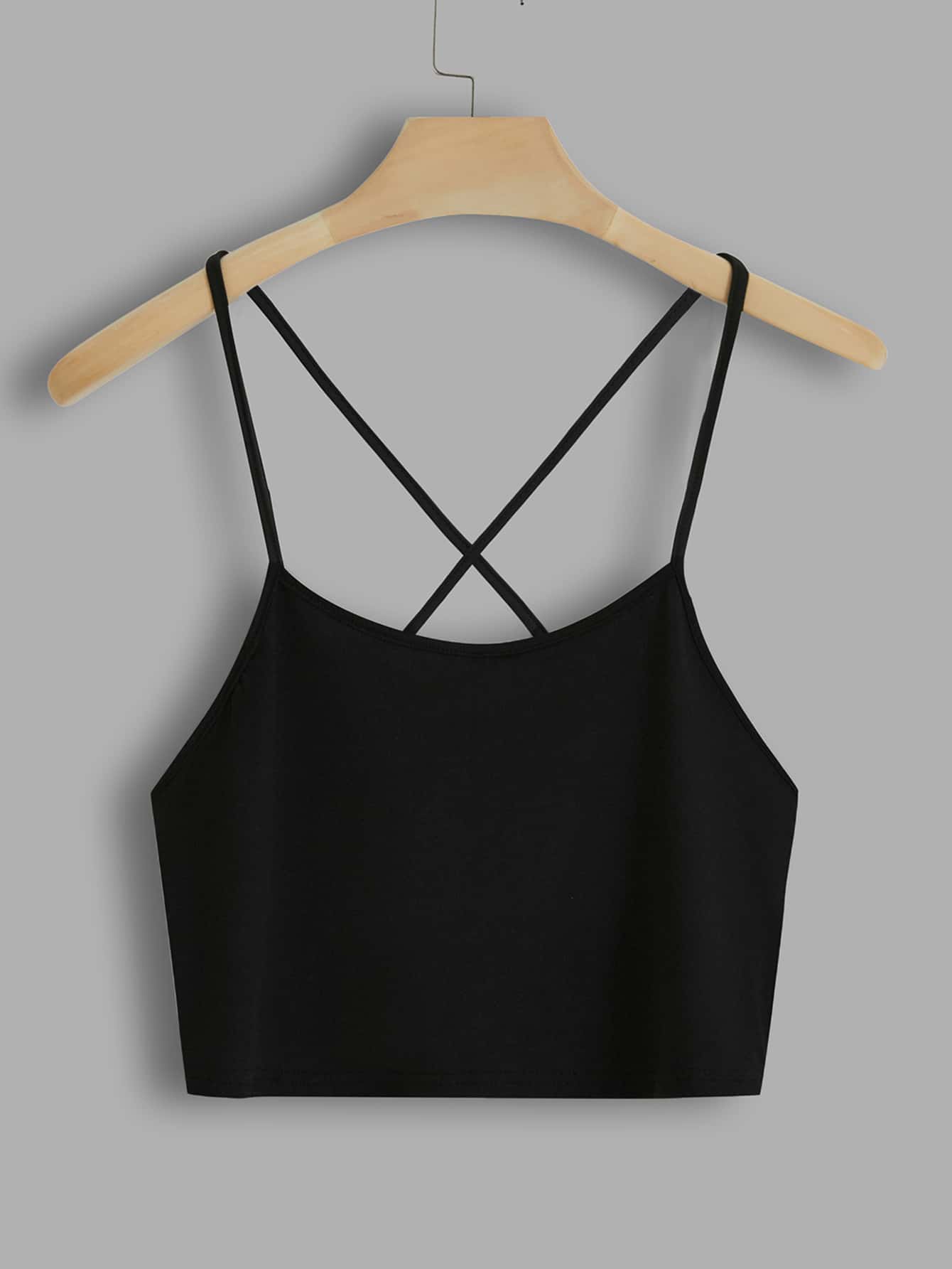 Our Plus Criss Cross Back Cami Top is such a vibe - ROMWE