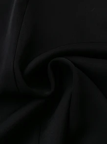 SHEIN Unity Plus Tie Neck Butterfly Sleeve Blouse - Black - View 5