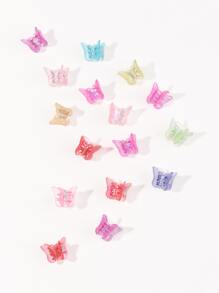 16 chiếc kẹp tóc thiết kế hình bướm màu ngẫu nhiên - Nhiều màu - Xem 1