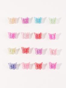 16 chiếc kẹp tóc thiết kế hình bướm màu ngẫu nhiên - Nhiều màu - Xem 2