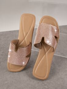 SHUZIA Zapatos con diamante de imitación Top plano - Dorado - Ver 2
