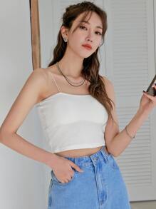 DAZY Sujetador de tirantes liso - Blanco - Ver 4