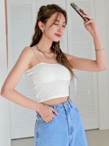 DAZY Sujetador de tirantes liso - Blanco - Ver 2