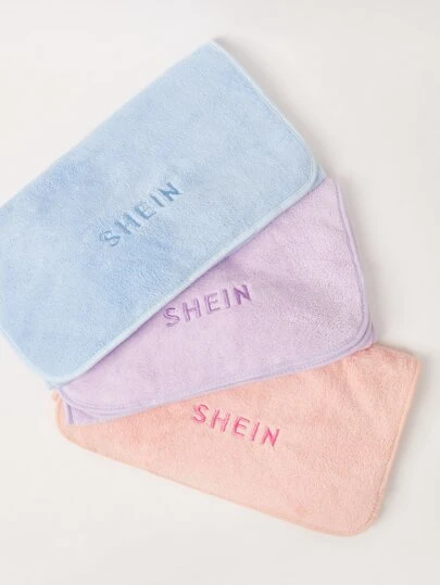 SHEIN1入組隨機色法蘭絨洗臉巾