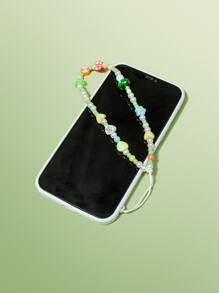 ROMWE Fairycore 星星和蘑菇串珠手機掛繩 - 彩色 - 查看 1