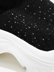 Cuccoo Slip On Chunky Sneakers - Black - View 3