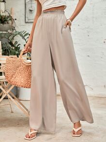 紙袋型腰闊腿褲