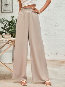 紙袋型腰闊腿褲