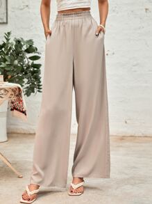 紙袋型腰闊腿褲