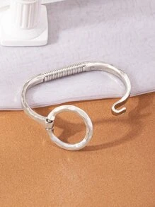 Circle Decor Bracelet - Silver - View 2
