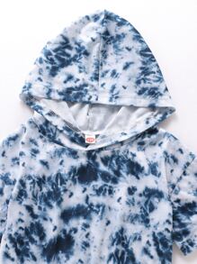 Girls Tie Dye Drop Shoulder Hoodie & Joggers - Multicolor - View 4