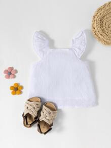 Tops em bé Xù màu trơn - trắng - Xem 5