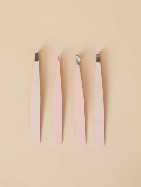 4pcs/set Professional Stainless Steel Tweezers Set With Precision Tips