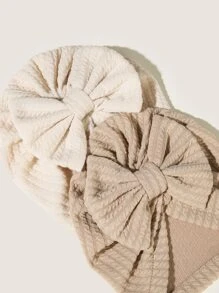2 cái Baby Bow Trang trí đầu Wrap - Màu Khaki - Xem 3