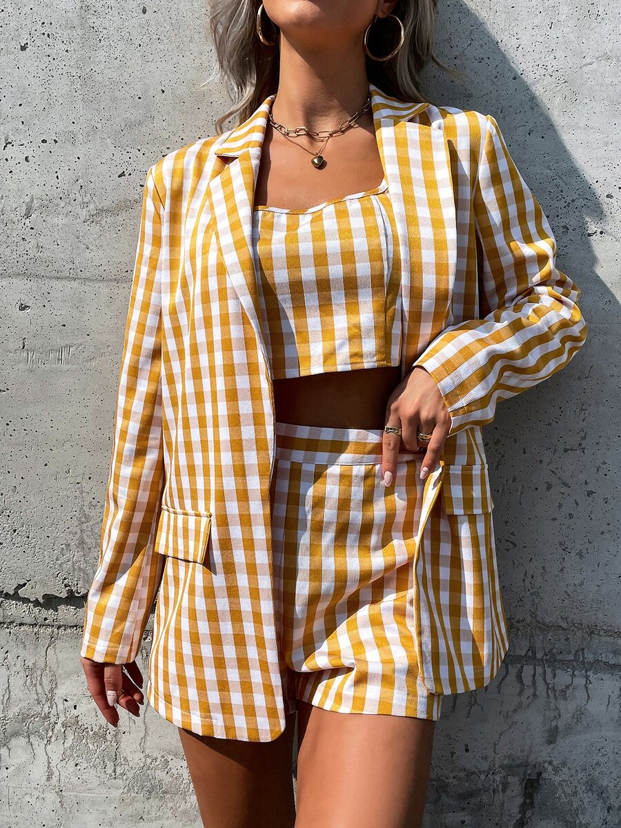 Bộ âu phục nữ Kẻ sọc Giải trí - Nhiều màu - Xem 1