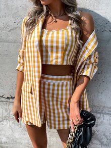 Bộ âu phục nữ Kẻ sọc Giải trí - Nhiều màu - Xem 4