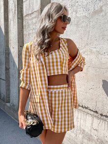 Bộ âu phục nữ Kẻ sọc Giải trí - Nhiều màu - Xem 7