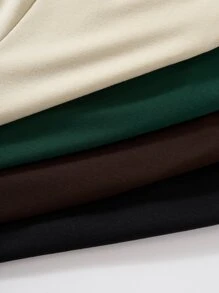 SHEIN Unity 4pcs Letter Graphic Slant Pockets Shorts - Multicolor - View 4