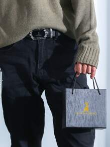 Thắt lưng nam họa tiết chữ cái khóa tự động phù hợp cho mùa hè, mùa thu, mùa thu, Halloween, phụ kiện thu đông, thích hợp cho thanh thiếu niên, nam giới, thường ngày, ngoài trời, thể thao, kỳ nghỉ, quà tặng tốt nghiệp, sinh nhật, trang phục hàng ngày - màu đen - Xem 4