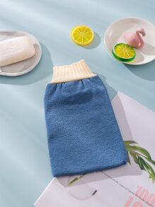 Găng tay tắm tẩy tế bào chết 1pc - Màu xanh hải quân - Xem 2