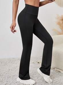 Easithlete Absorbs Sweat Breathable Softness Sports Trousers - Black - View 4