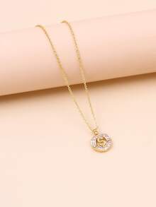 Dây chuyền Khối Zirconia  Trang trí Treo trang trí chữ cái - Vàng - Xem 2