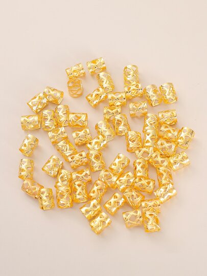 60 piezas de anillos para cabello huecos para la calle