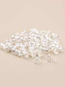 60入組中空辦公室波西米亞風格髮圈 - 銀色 - 查看 3