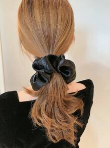1 pieza Goma de pelo unicolor - Negro - Ver 2