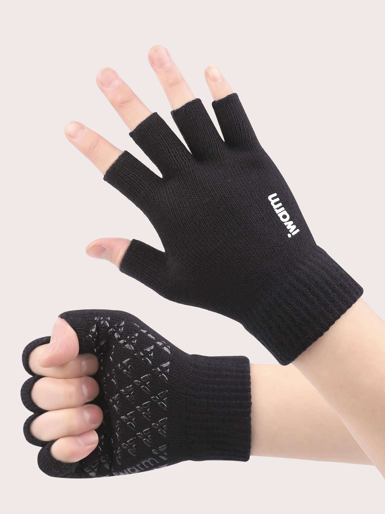 iwarm Men Letter Graphic Gloves