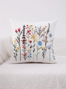 Miater 花卉刺繡靠墊套不附帶墊芯 - 彩色 - 查看 1