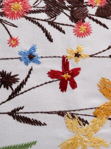 Miater 花卉刺繡靠墊套不附帶墊芯 - 彩色 - 查看 3