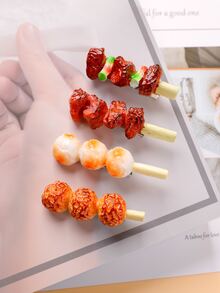4pcs Food Decor Alligator Hair Clip - Multicolor - View 5