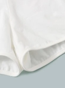 SHEIN 青少年女孩2入組彈性腰帶運動短褲 - 彩色 - 查看 3