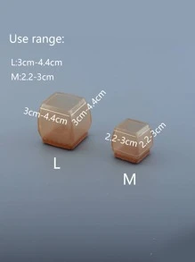 4入組棕色可重複使用方形矽膠椅腳套 - 咖啡棕 - 查看 4