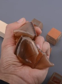 4入組棕色可重複使用方形矽膠椅腳套 - 咖啡棕 - 查看 7