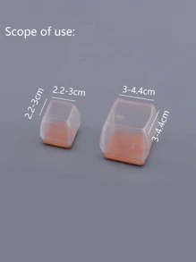 4pcs Silicone Chair Foot Protector, Clear Square Table Leg Cover Protect Furniture Wood Floors From Scratching And Reduce Noise