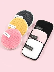 MAANGE 6pcs Makeup Remover Puff,Soft And Skin Friendly Face Towel,Cleaning Tools Easy Carrying For Travel - Multicolor - View 2