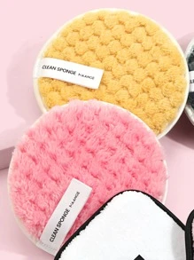 MAANGE 6pcs Makeup Remover Puff,Soft And Skin Friendly Face Towel,Cleaning Tools Easy Carrying For Travel - Multicolor - View 4