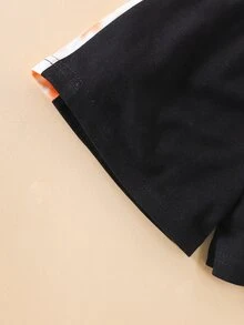 嬰兒籃球和字母圖案紮染T恤和側接縫短褲 - 彩色 - 查看 7