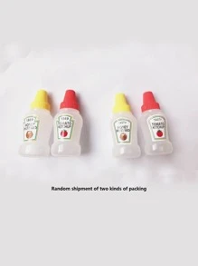 2 piezas Botella para exprimir salsa mini - Multicolor - Ver 3
