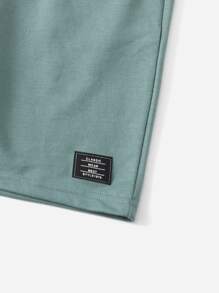 SHEIN Tween Boys 2 Packs Patched Detail Track Shorts - Multicolor - View 3