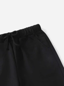 SHEIN Tween Boys 2 Packs Patched Detail Track Shorts - Multicolor - View 4