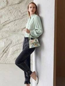 MOTF PREMIUM 直筒款牛仔褲 - 深灰色 - 查看 4